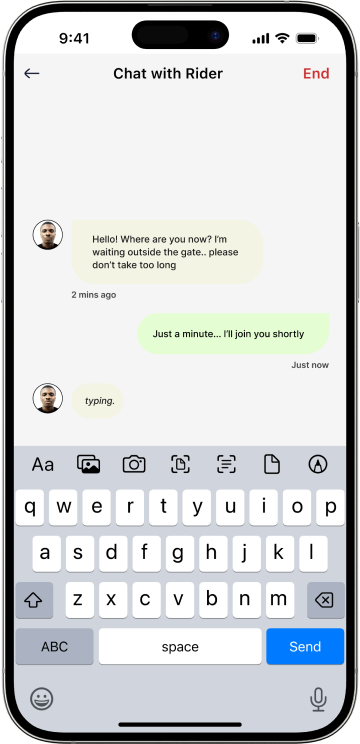 Chat with Rider